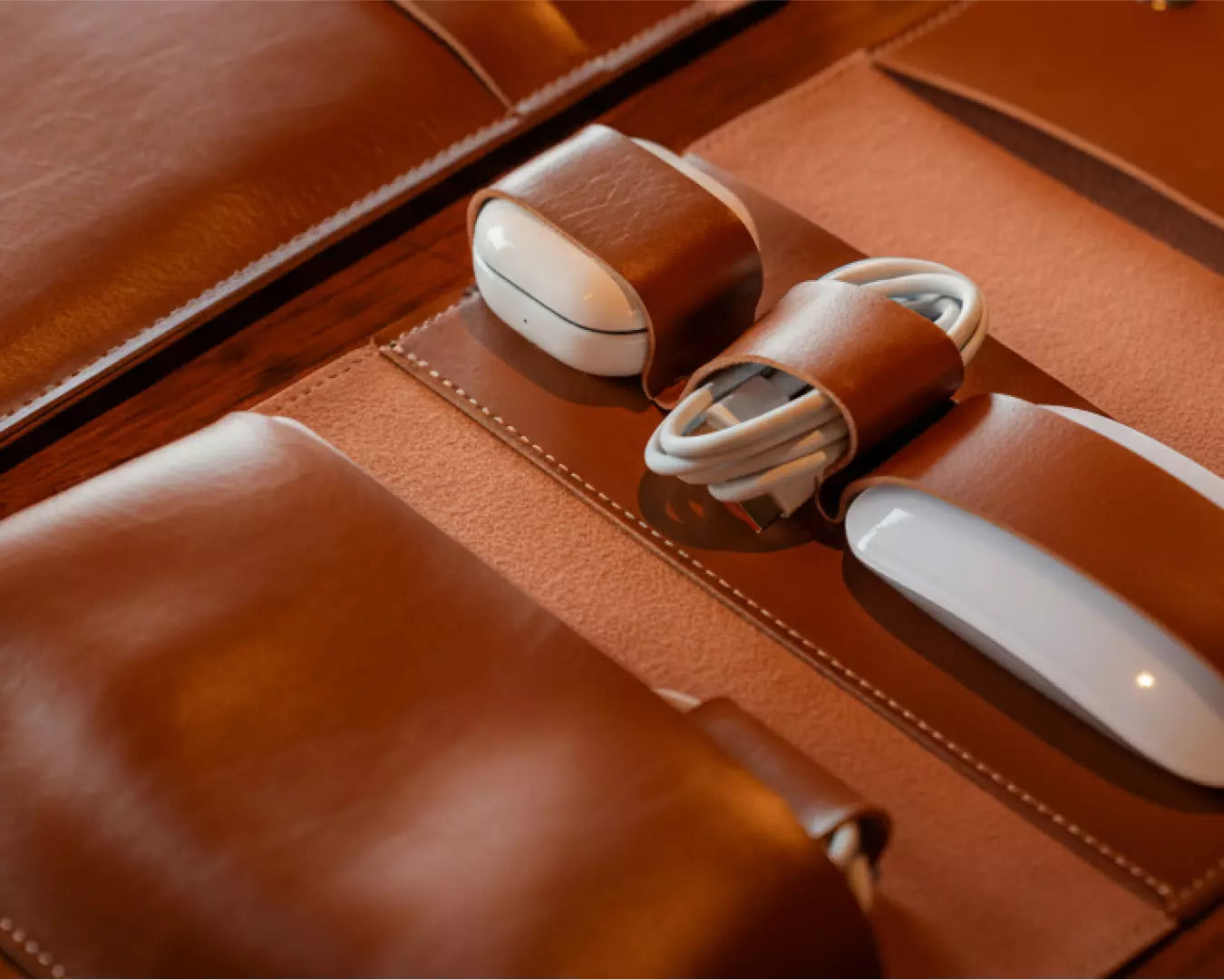 kit organizador portátil para cabos e itens eletrônicos