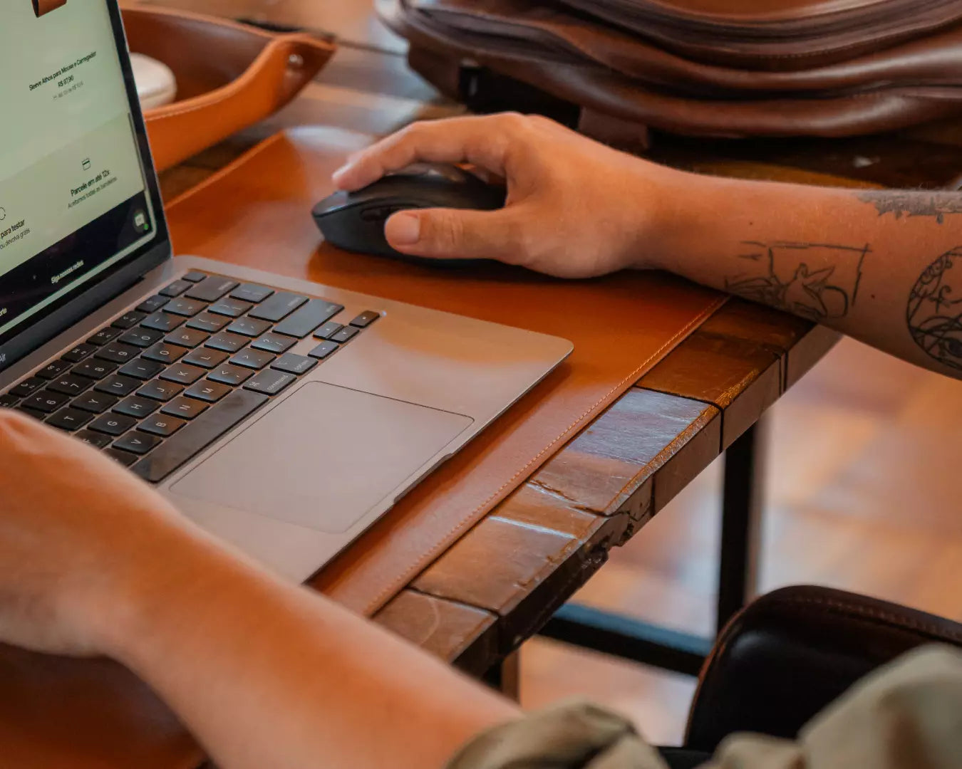 deskpad 70x30 para mesa com organização de setup