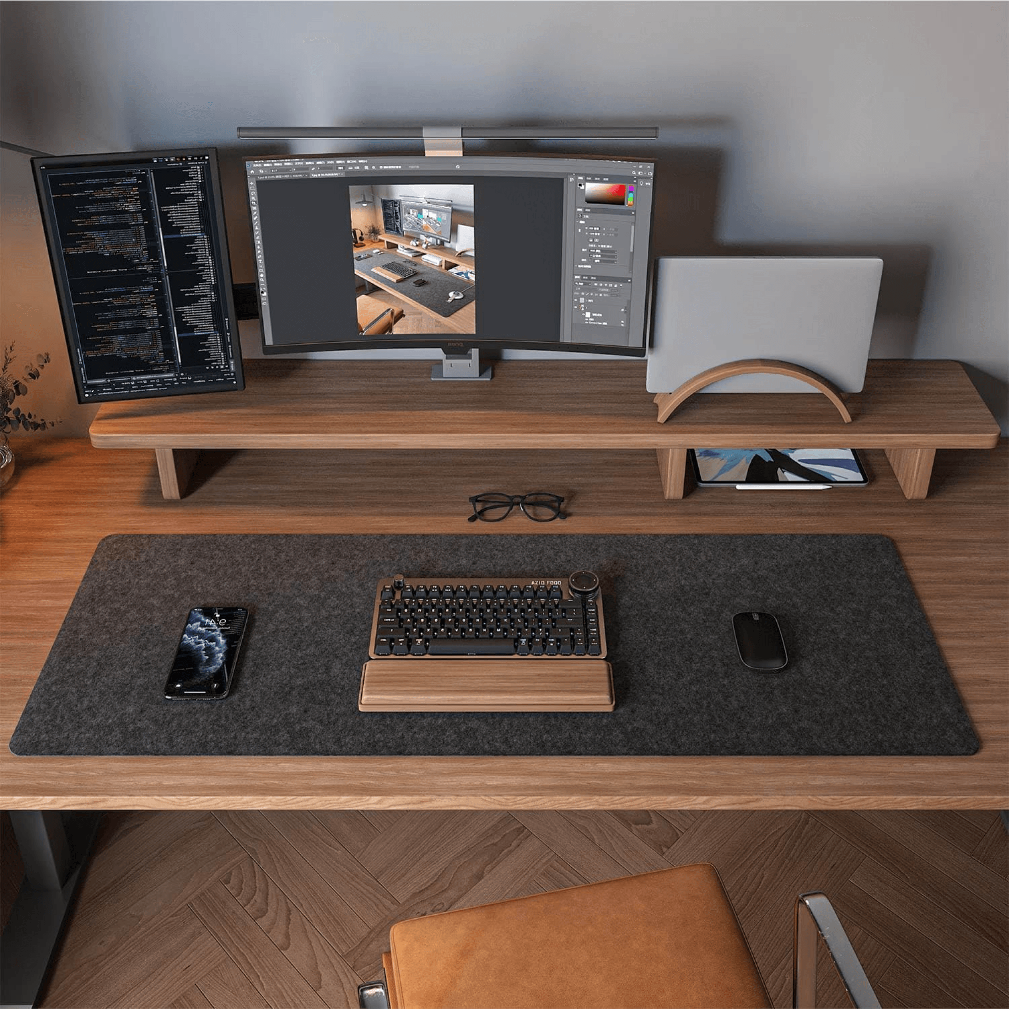 Deskpad Brighton - Garbano - Silver / 800 x 300 mm