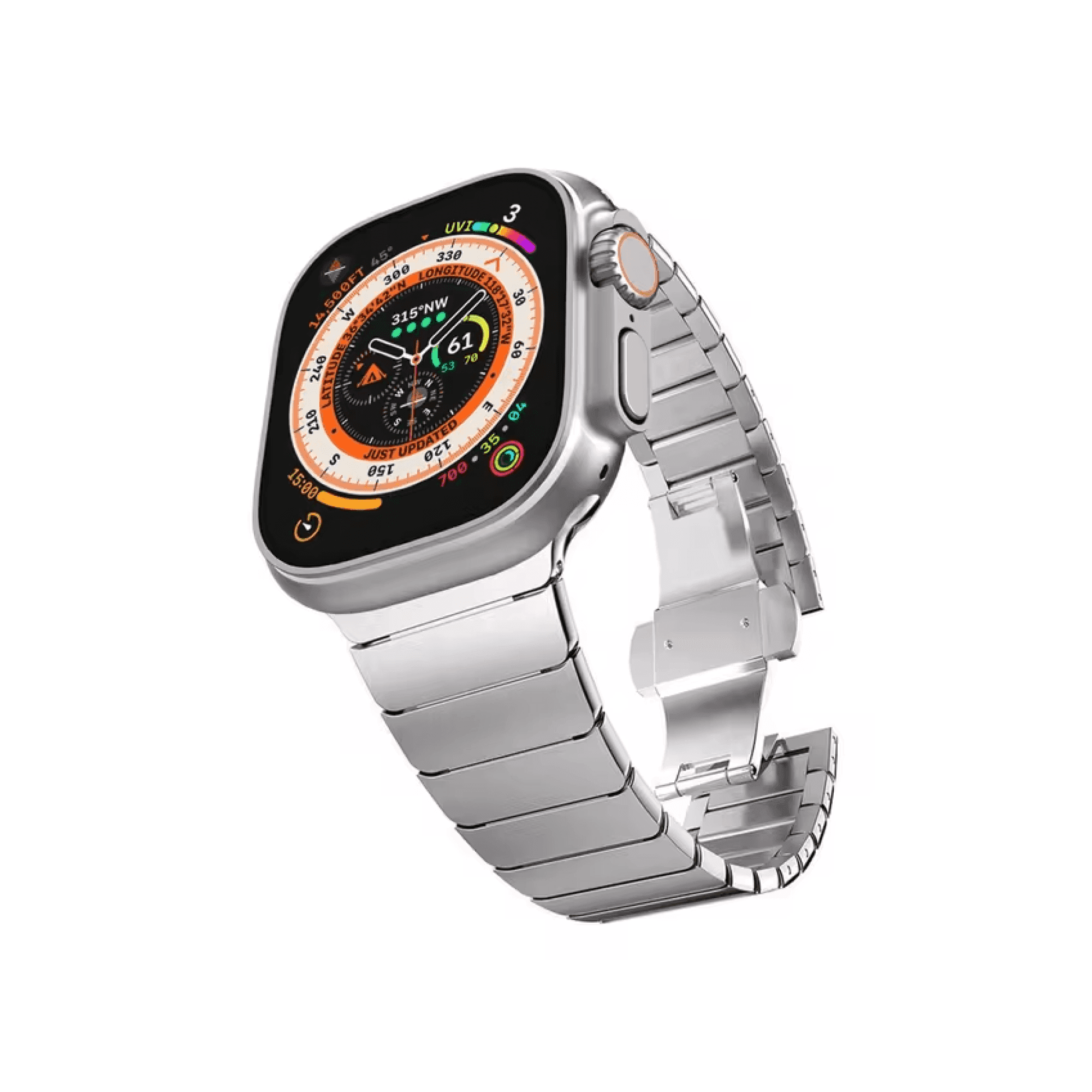Pulseira Calsen - Garbano - Prata Cromos / 38 - 41mm