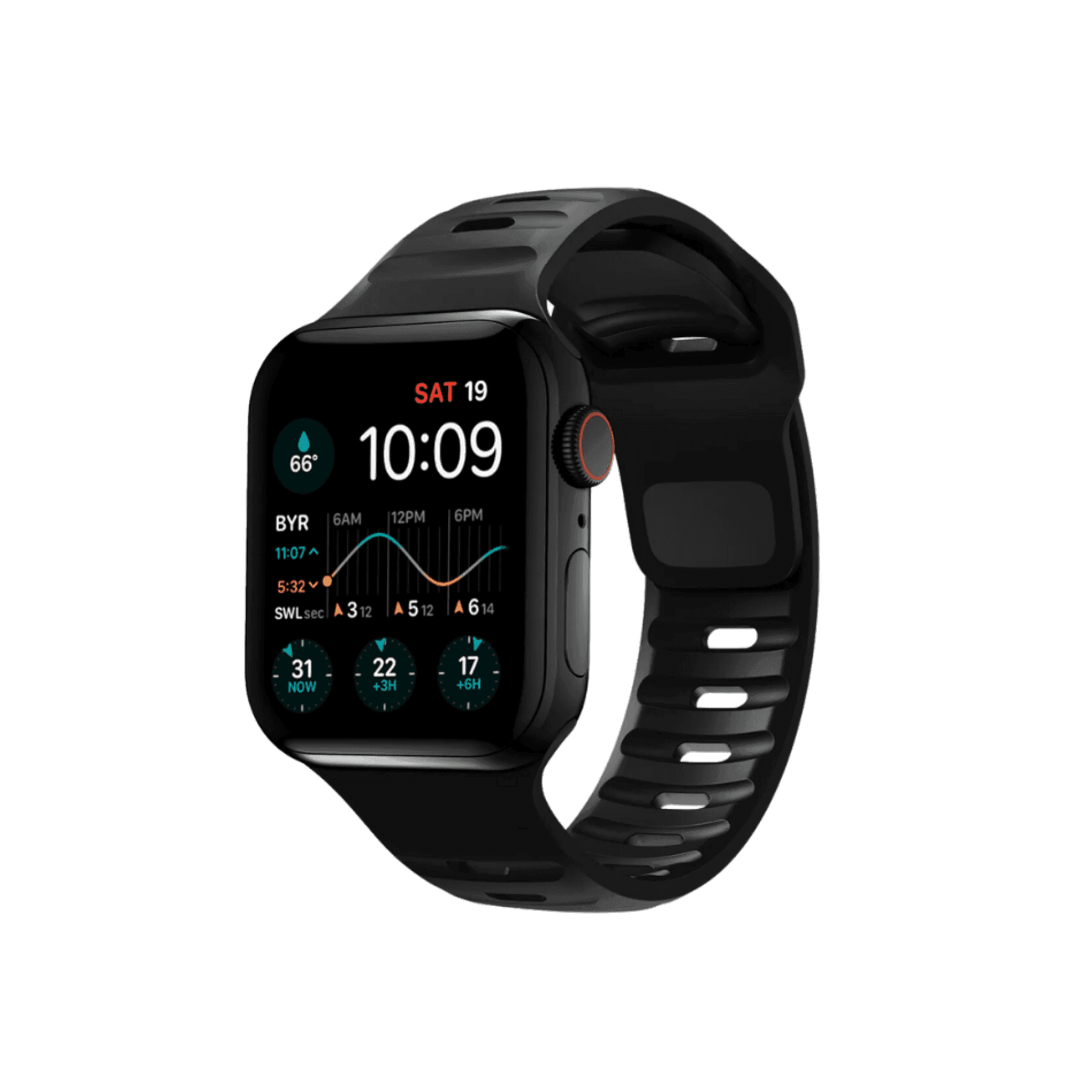 Pulseira Woods - Garbano - Preto Carbon / 38 - 41mm