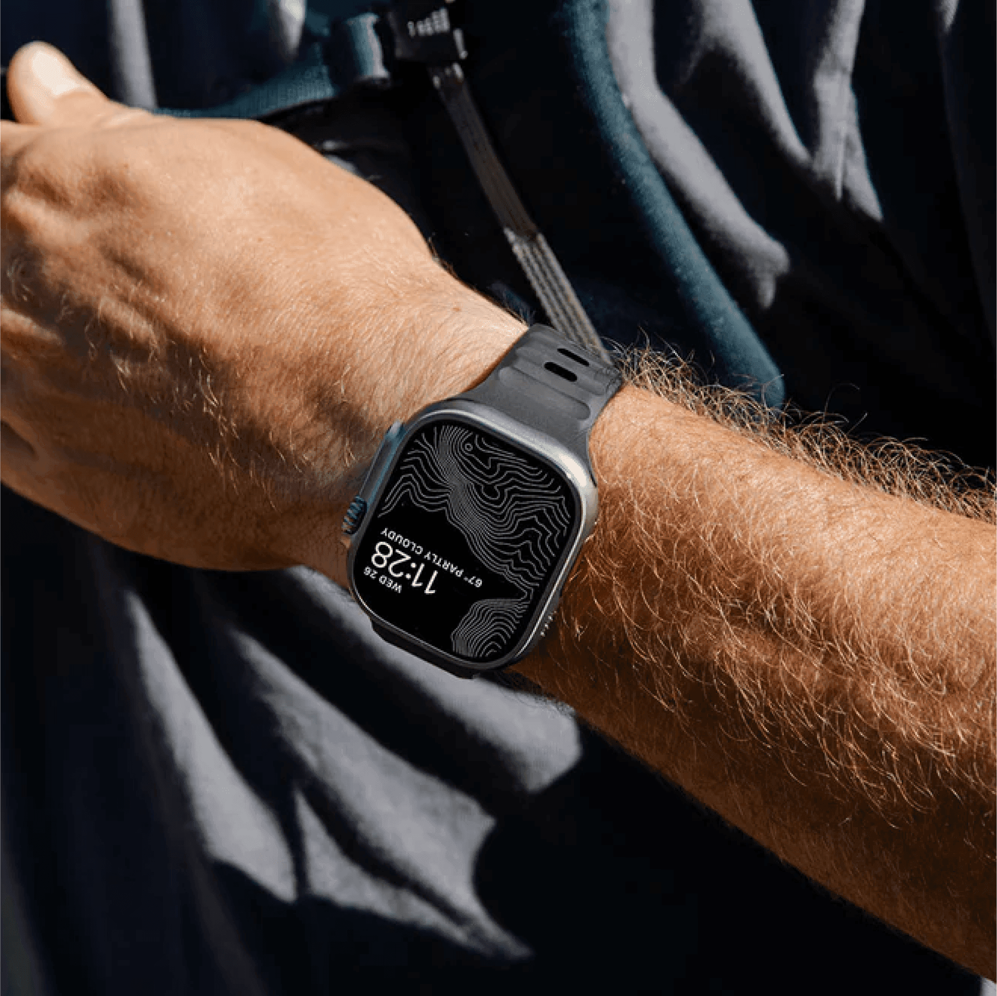 Pulseira Woods - Garbano - Preto Carbon / 38 - 41mm