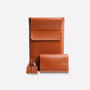 kit caramelo com capa 3 em 1 para notebook, estojo organizador e organizador de cabos