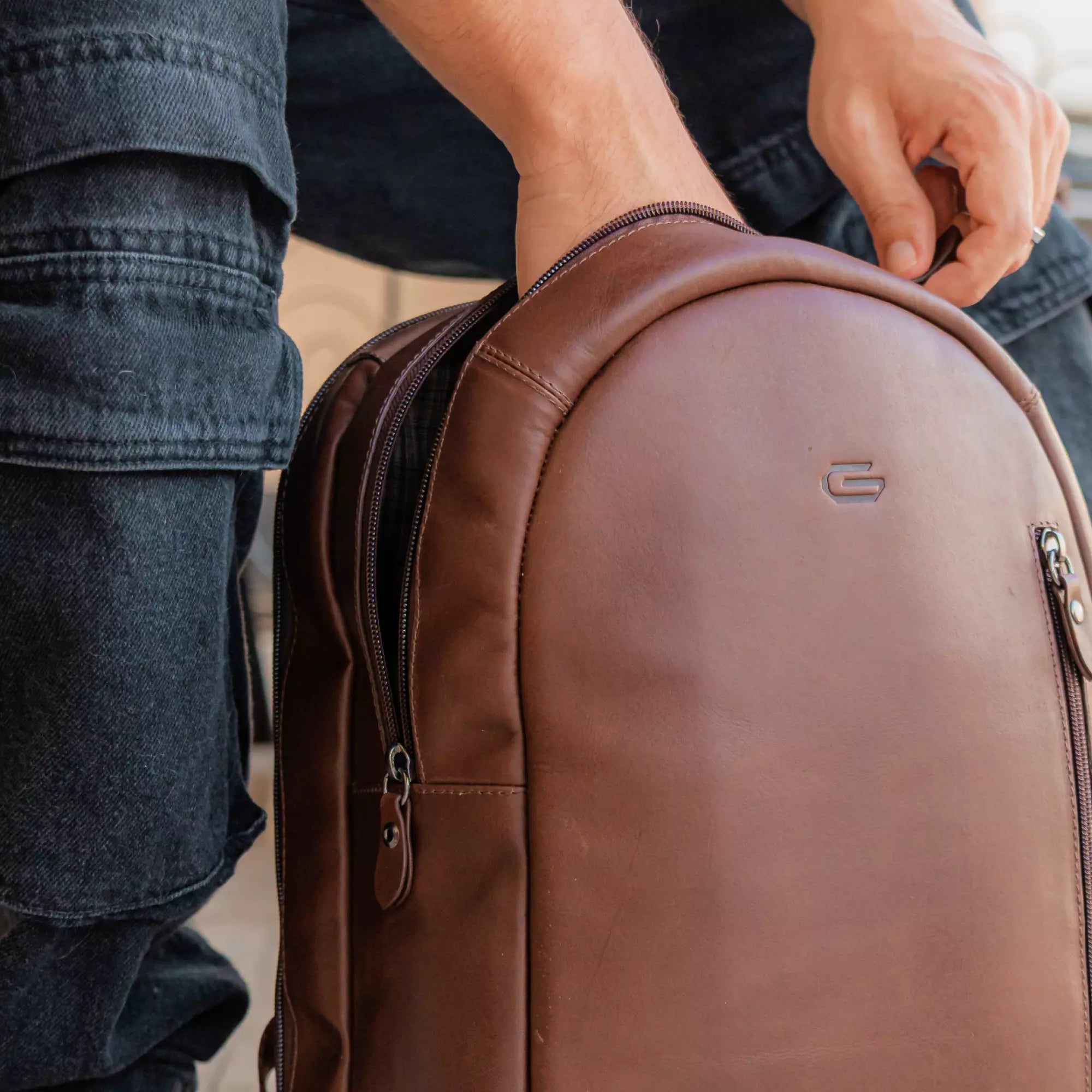 Mochila Bourbon em Couro Legítimo